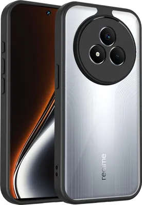 Obrázek produktu pro Pouzdro pro Realme Narzo 80 Pro průhledný zadní kryt s TPU rámečkem, odolné proti nárazům Černý