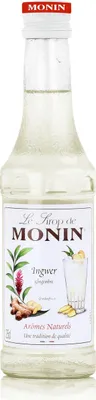 Produktbild von Monin Ingwer Sirup 250 ml - Für Cocktail und Kaffee (1er Pack)