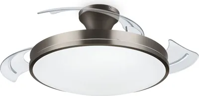 Produktbild von Philips Atlas Deckenventilator mit Beleuchtung, 35+28W, Nickel, Metall, Kunststoff, IP20, I, Schlafzimmer, Esszimmer, Küche, Wohnzimmer, Büro, 220-240 V