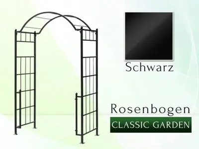 Obrázek produktu pro GardenAndPools Rose Arch Classic Garden B 1,60 m Černá pergola Kovový oblouk Rose Arch Rose Column