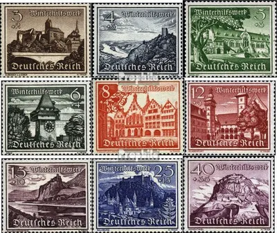 Produktbild von Briefmarken Deutsches Reich 1939 Mi 730-738 (kompl.Ausg.) gestempelt Winterhilfswerk: Bauwerke