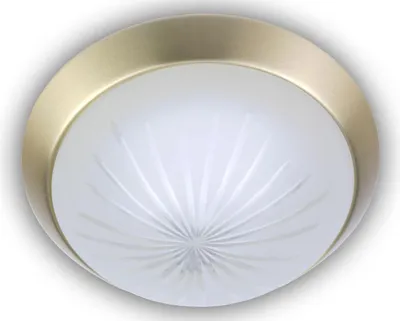 Produktbild von Niermann LED 8W Deckenleuchte Schliffglas satiniert, Messing matt, 25cm, warmweiss,  Germany