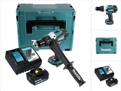 Immagine prodotto di Makita DDF 458 RG1J Trapano avvitatore a batteria 18 V 91 Nm + 1x batteria ricaricabile 6,0 Ah + caricabatterie + Makpac