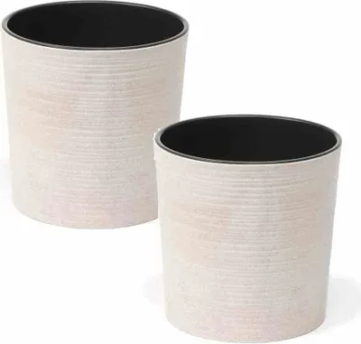 Produktbild von SIENA GARDEN Pflanzgefäß LOCON 2er-Set 25 cm weiß
