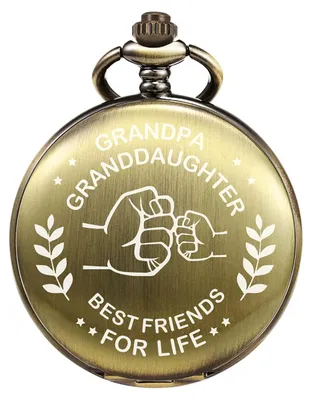 Immagine prodotto di Solidchoice - Orologio da tasca inciso per nonno, con messaggio personalizzato