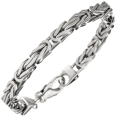 Zdjęcie produktu dla Bransoletka męska, 6 mm, srebrna próby 925, pokryta rodem, solidna, długość 21 cm
