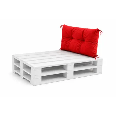 Obrázok produktu pre VBChome Podložka na palety pre europalety, nábytok, záhrada, balkón, 12 farieb, výplň z penových vločiek, červená, opierka na chrbát, 70 x 40 cm