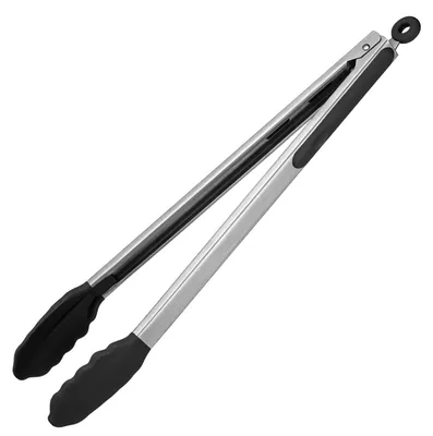 Produktbild von Silikon-Küchenzange, hitzebeständig bis 315 °C, 40 cm, Schwarz