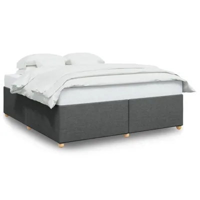 Produktbild von vidaXL Bettgestell ohne Matratze Dunkelgrau 200x200 cm Stoff