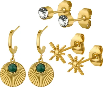Image de set de bijoux à boucles d'oreilles 3 pièces design