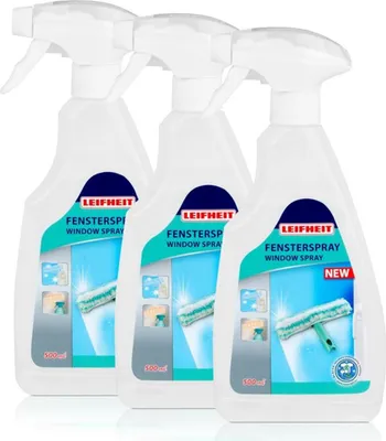 Produktbild von Leifheit Fensterspray 500ml - Für die streifenfreie Reinigung (3er Pack)