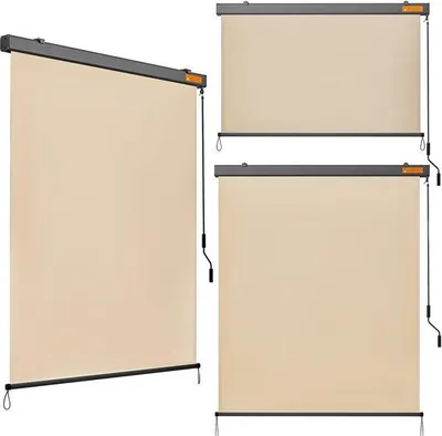 Produktbild von Außen-Sonnenschutz 154,5x250cm, wetterfest, Handkurbel, Sichtschutz