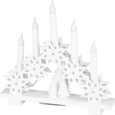 Produktbild von Kerzenhalter MagicHome Weihnachten, 6x LED warmweiß, 2xAA, Innenbereich, 32x5x30,5 cm