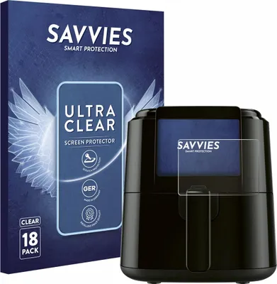 Produktbild von 18x Für SilverCrest SHFD 1400 C1 Schutzfolie Savvies Displayschutz Display Schutz Folie Klar Transparent