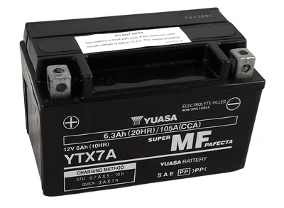 Obrázok produktu pre Yuasa YTX7A 12V/6AH uzavretá aktivovaná batéria