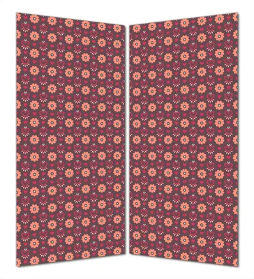 Produktbild von Wallario selbstklebende Duschrückwand 160 x 200 cm mit Motiv Muster mit Blumen und Herzen - Wandverkleidung mit Hochglanzlaminat in Glasoptik