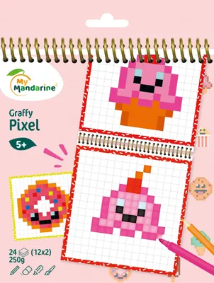Produktbild von Avenue Mandarine 5x Graffy Pixel, Kawai Leckereien - Mehrfarbig GY099C