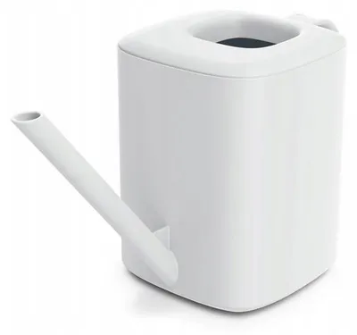 Produktbild von Kunststoff Gießkanne 1L Weiß für Zimmerpflanzen, ergonomisch, abnehmbarer Deckel, leicht