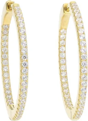 Produktbild von Creolen Silber 925 Gold plattiert Zirkonia JL52-06-0126 JuwelmaLux