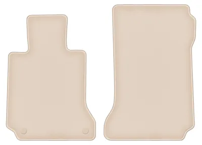 Produktbild von DURBAN Beige Velours-Fußmatten vorne für Mercedes C W204 Limousine, Kombi, Coupé (2007-2014)