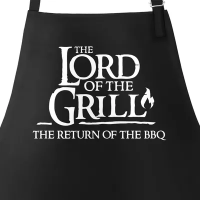 Produktbild von Herren Grillschürze mit Spruch The Lord of the Grill Moonworks® schwarz unisize