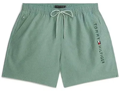 Obrázok produktu pre Tommy Hilfiger UM0UM038390IC, Dospelý, Zelená, Šedá, XXL, Pruhovaný vzor, Zadné vrecko, Postranné vrecko, Polyester