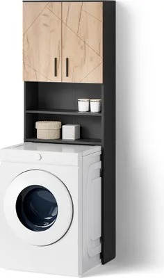 Produktbild von Waschmaschinenschrank Livinity Ronco Goldkraft Eiche/Anthrazit 64 x 190.5 cm, Model 52878