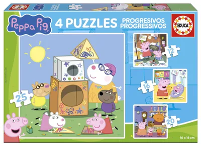 Zdjęcie produktu dla Puzzle 4w1 Świnka Peppa 113786
