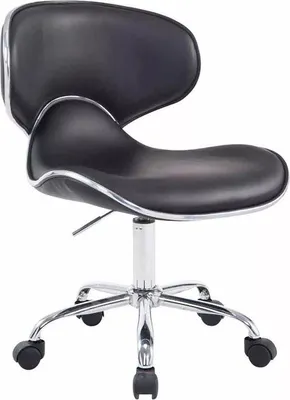 Produktbild von Ergonomische Bürostuhl Kunstleder Schwarz Auf Rädern Für Erwachsene Höhenverstellbar