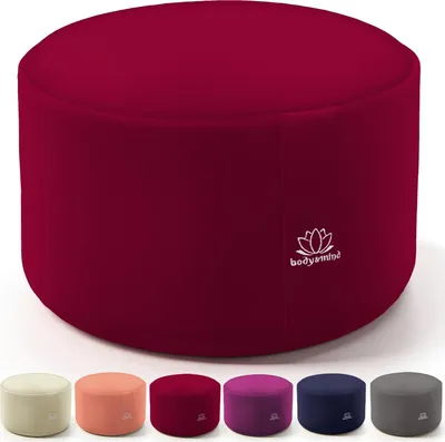 Produktbild von Body & Mind® Yogakissen Meditationskissen Boden Sitz-Kissen für Meditation & Yoga; waschbarer Bezug; 18 cm Sitzhöhe - Rot