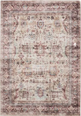 Produktbild von benuta Waschbarer Vintage Teppich George Multicolor/Pink 160x230 cm Wohnzimmerteppich Schlafzimmer weich orientalisch Rechteckig