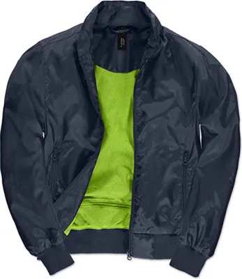 Produktbild von B&C JW964 | Damen Jacket Trooper /  wasserabweisend (400 mm) - Farbe: Navy/Neon Green - Größe: M