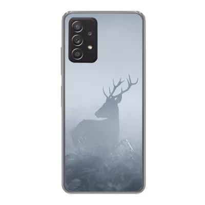 Produktbild von MuchoWow® Handyhülle Schutzhülle Hülle für Samsung Galaxy A33 5G Hirsche - Nebel - Wald Silikon Softcase Handy Hülle - Kartenhalter