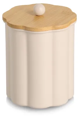 Produktbild von ZELLER 19416 Vorratsdose 1000 ml aus Metall, beige, ca. Ø 12,2 x 16,5 cm