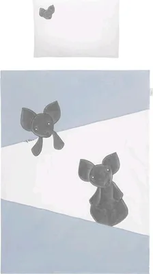 Produktbild von 6-teilige Bettwäsche Belisima Mouse 100/135 blau