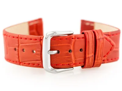 Produktbild von Ledergürtel für die Uhr W41 - Rot - 18 mm