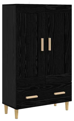 Obrázek produktu pro Vysoká komoda, barva: černý dub, rozměry: 70 x 31 x 115 cm, materiál: dřevovláknitá deska