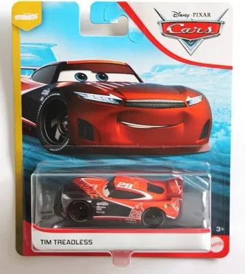 Obrázok produktu pre Mattel DXV41 Disney Pixar Cars 3 Tim Treadless Black Red Toy Car Model Vehicle Action Car 7 cm Scale 1:55