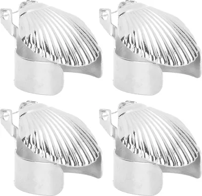 Produktbild von 4Pcs Kerze Snuffer Kerzenlöscher Metall Shell Muster automatische Kerze Stopper für Kerzenlöschung (Silber)