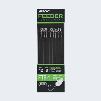 Obrázok produktu pre BKK FTB-1 Bait Band Barbless | Feederový nadväzec s háčikom: #16 (0,18 mm)