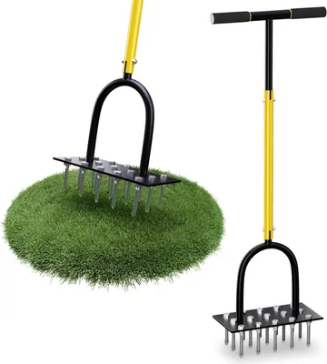 Produktbild von Rasenlüfter 15 Spikes, Kohlenstoffstahl, Gartengerät, für Garten