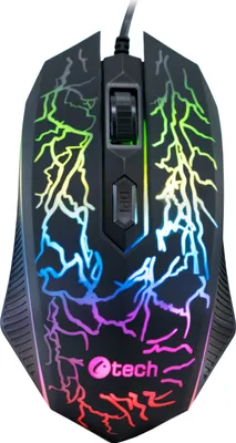 Produktbild von Spielen Maus C-TECH Tycho (GM-03P), zwanglos Spielen, Spielen, 7 Farben Hintergrundbeleuchtung, 3200DPI, USB