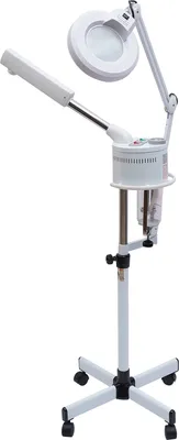 Zdjęcie produktu dla parownica do twarzy 2w1 z 5-krotnym szkłem powiększającym ozonowa para wodna zimne światło wzmocnienie SPA urządzenie parowe urządzenie kosmetyczne sauna do twarzy 700ml