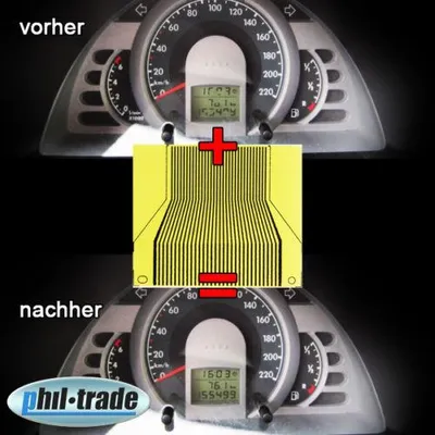 Produktbild von Für VW Lupo Pixel Reparatur Tacho Multifunktions Display Kontaktfolie Flexband