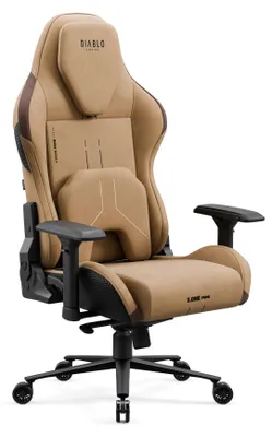 Produktbild von Diablo X.One Prime Gaming Stuhl Bürostuhl Schreibtischstuhl mit Kühlfunktion, Größe Normal, Farbe Camel Brown