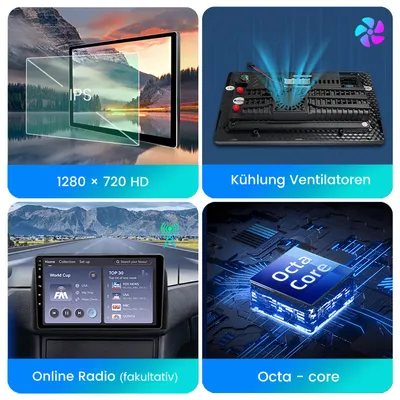 Produktbild von 9" Android13 Autoradio carplay android auto 8kern Für Renault Clio3 2005 -2014 GPS Navi  BT FM SWC 4G DAB+1+16GB