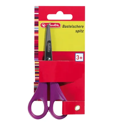 Produktbild von Herlitz Bastelschere spitz Länge: 133 mm zufällige Farbe (1 Stück)