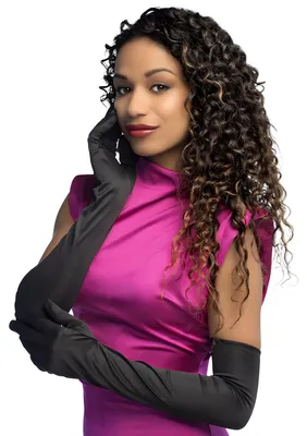 Produktbild von Boland 603100, Karnevalskostüm-Handschuhe, Erwachsener, Uni, Polyester, Schwarz, 83 g