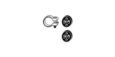 Produktbild von HJS 82 32 3534 Montagesatz Auspuffanlage Abgasanlage für FIAT PUNTO (188)