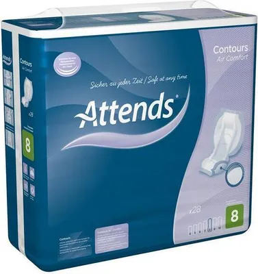 Produktbild von Vorlage Attends Contours Air Comfort 8 (1Karton:4x28Stk.)>>>>